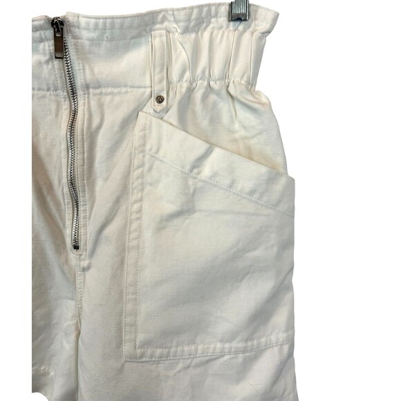 Banana Republic Paperbag Shorts  Women's Size 4  NWOT  Super High-Rise  Ivory - Picture 4 of 9